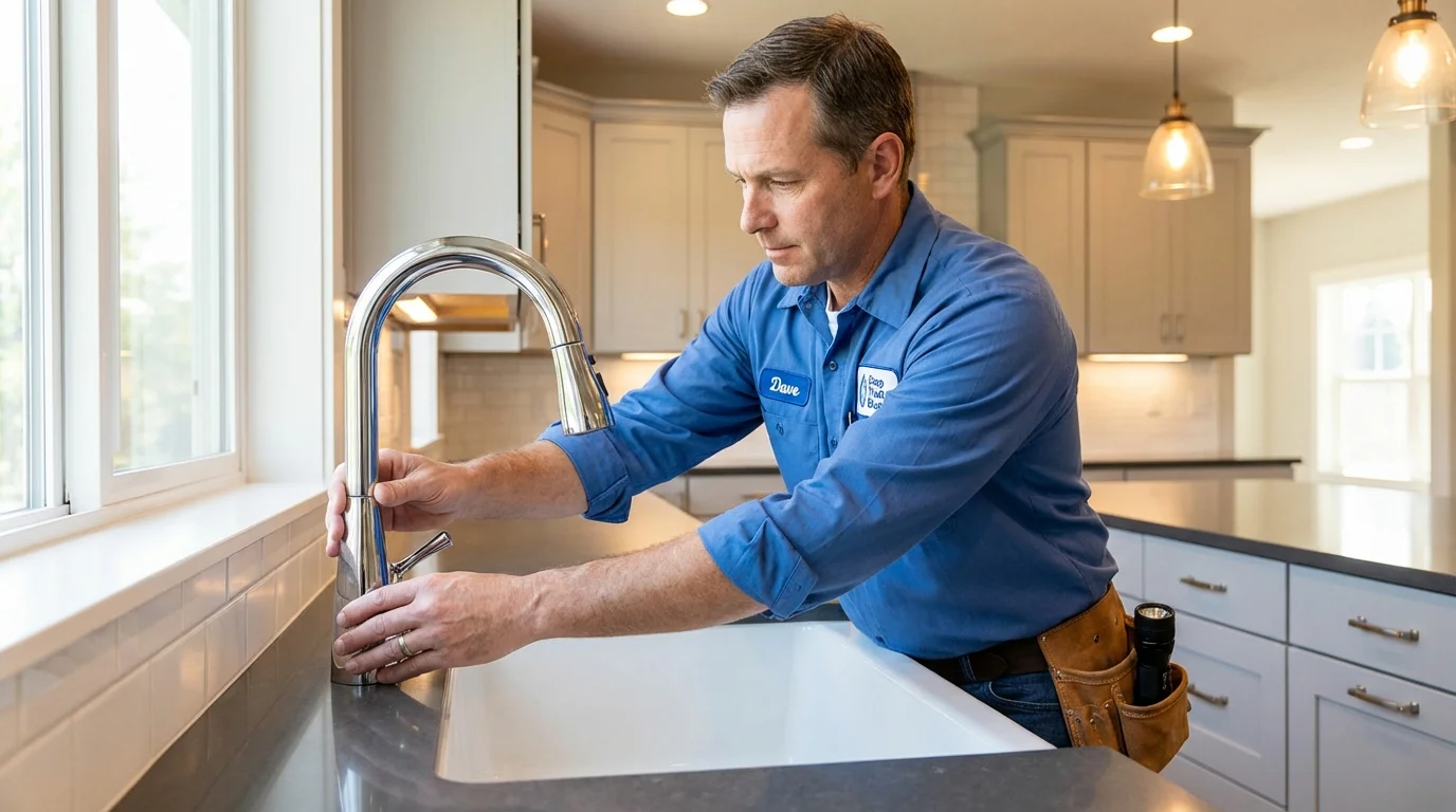 Kitchen faucet installation by Johns Plumbing LLC in New Providence
